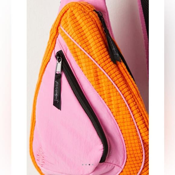 NWT Free People Cold Shoulder Sling Bag in Citrus - Picture 2 of 7